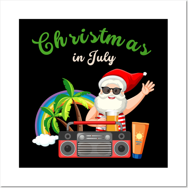 Christmas in July- Santa Christmas Wall Art by Leonitrias Welt